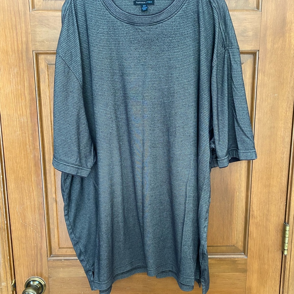 Green Striped Men's Shirt